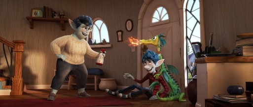 BAD DRAGON – In Disney and Pixar’s “Onward,” Ian Lightfoot’s mom has his back—even when his hyperactive pet dragon, Blazey, is misbehaving. Featuring Julia Louis-Dreyfus as the voice of Mom, and Tom Holland as the voice of Ian, “Onward” opens in U.S. theaters on March 6, 2020. ©2019 Disney/Pixar. All Rights Reserved.